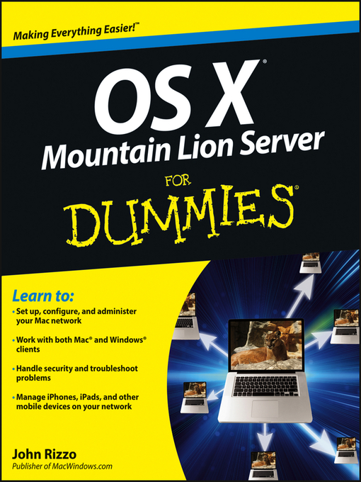 Title details for OS X Mountain Lion Server For Dummies by John Rizzo - Available